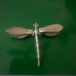 Vintage Dragonfly Brooch Sterling Silver